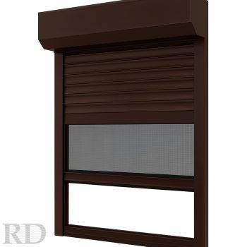     Alumínium, szúnyoghálóval kombinált redőny  (választható színű) tok, lefutó