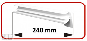 Alumínium végzáró, alumínium ablakpárkányhoz 150-240 mm