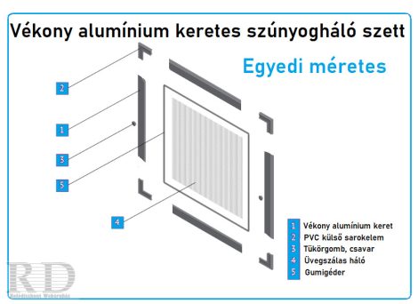 Egyedi méretes vékony alumínium keretes szett