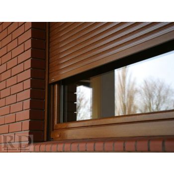    Alumínium redőny, vakolhatós tokkal, famintás fóliával (aranytölgy, dió, mahagóni)